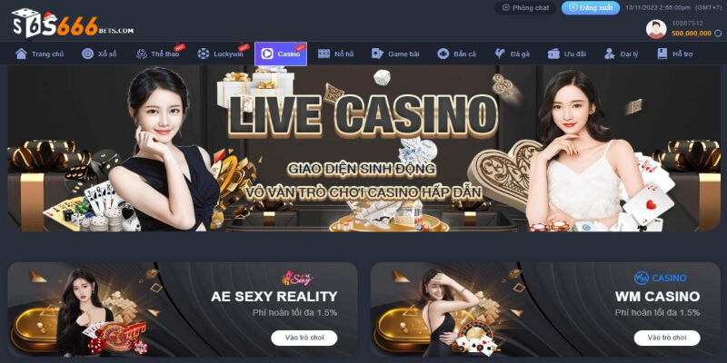 Chuyên mục Live casino tại cổng game S666 với Dealer trực tiếp